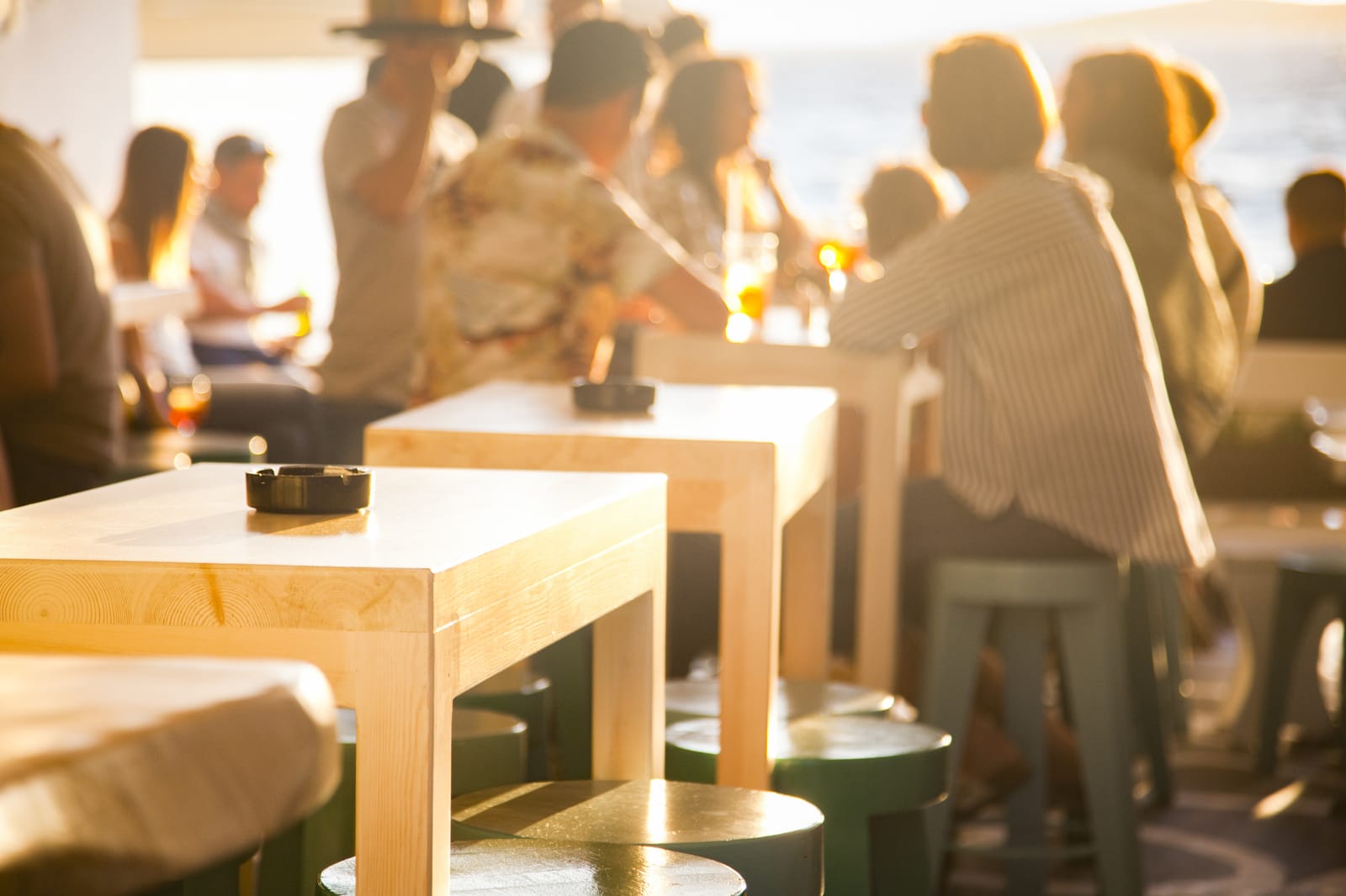 Open-air hospitality terrace with music and lifestyle energy
